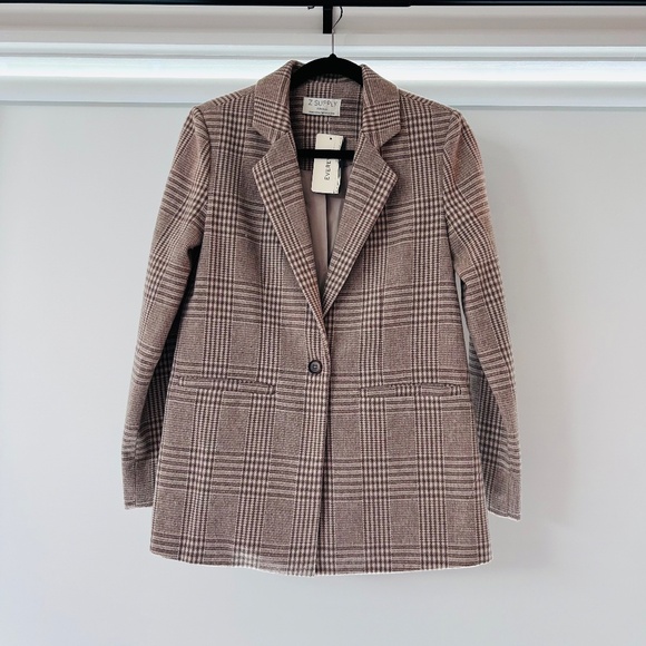 Evereve x Z Supply Anna Plaid Blazer - Picture 6 of 8
